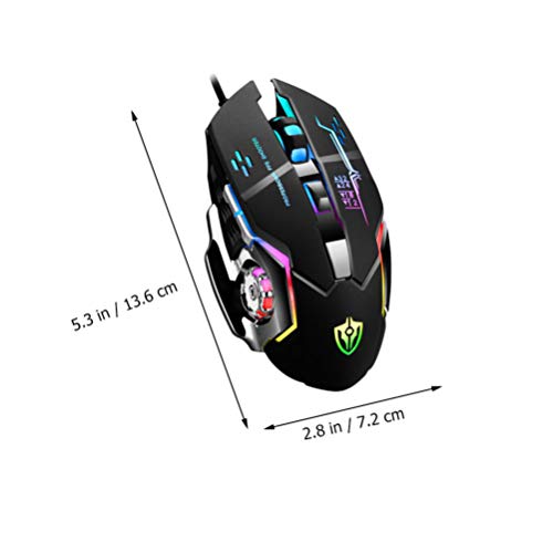 FRCOLOR Metal Escritório Do Mouse Luminosa Jogo Do Rato Botões Programáveis Gaming Mouse Ergonômico