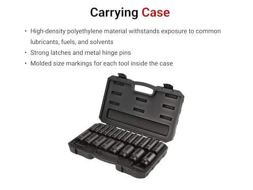 Image of TEKTON 1 /2 Inch Drive Impact Socket Set, 21-Piece | SID92306