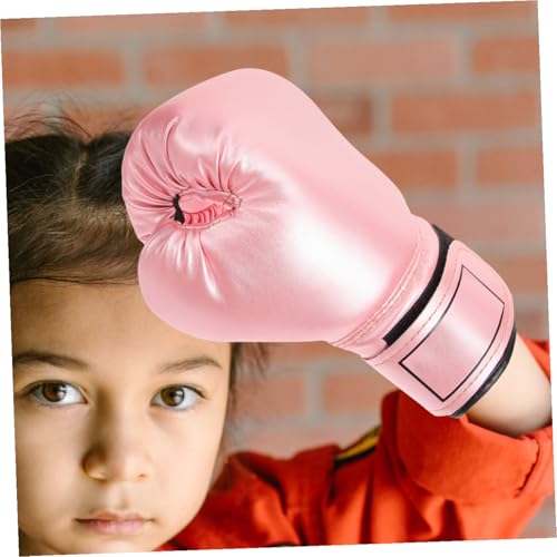 Guantes de boxeo cómodos para niños, protección de espuma fácil de poner rosa 7