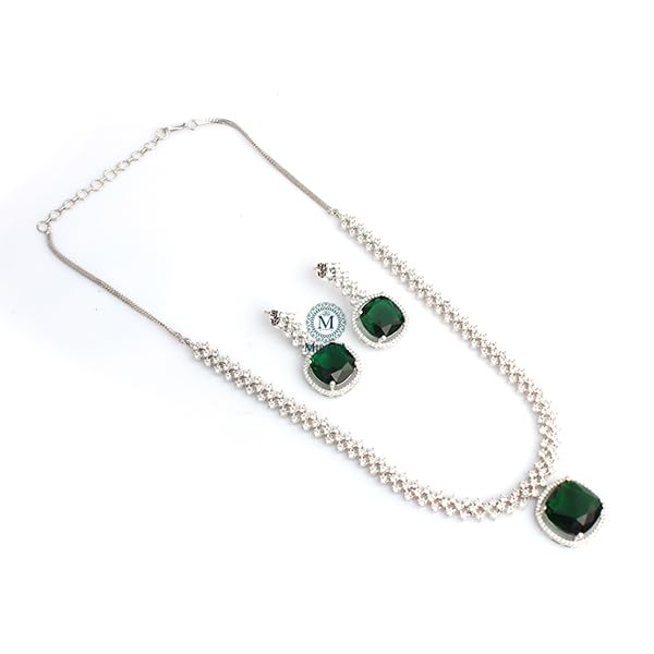 MIRANA Nomisha Emerald Green Colour Designer Necklace Set For Women (B0CGX1XSZC) Amazon Price History, Amazon Price Tracker