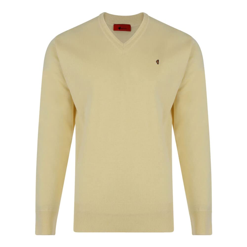 Gabicci Men's G00k01 Vee Neck Sweater Classic - Corn - 2XL