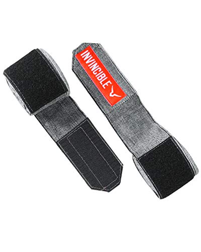 Image of INVINCIBLE Nylon Mexican Style Semi-Stretch Hand Wraps (Grey-Melange, 4.5 Meter)