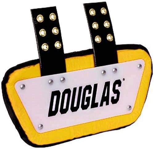 Douglas Custom Pro CP Series Removable Football Back Plate - 6 Inch - White/Gold