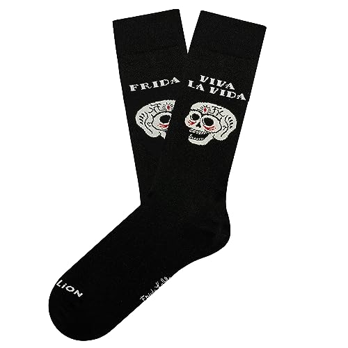 Jimmy Lion Calcetines para Hombre y Mujer Frida Viva La Vida - Black Talla 41-46 Edición Limitada
