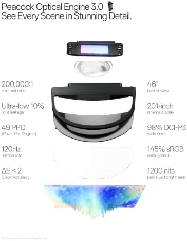 RayNeo GT AR/XR 안경, 202인치 네이티브 3DoF 비디오 디스플레이 — 사진 6
