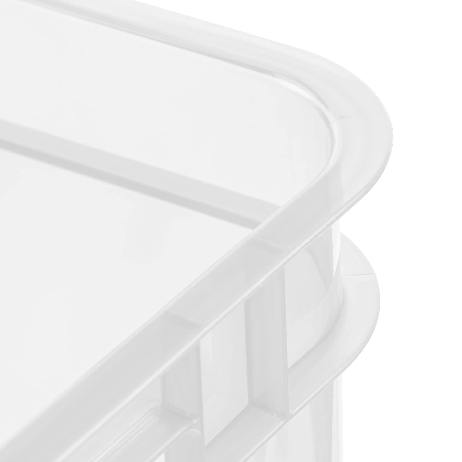 PAFEN 3x Euro Stapelbox 54l - 52,5 x 43 x 28,5 cm – Aufbewahrungsbehälter Euro-box Transparent Stapelkasten Transport Eurobehälter aus PP