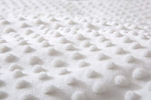 Image of F.Y.Dreams Weighted Blanket Duvet Cover 60x80 inches with 8 Ties,Zipper on Long Side /Cotton&Minky Dot, Off-White /Just Duvet Cover
