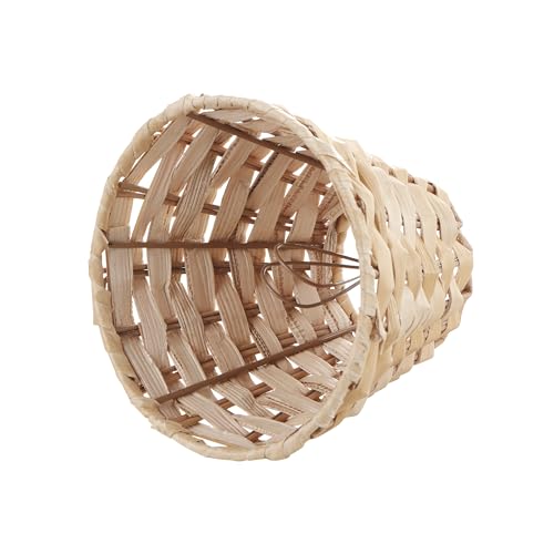 Image of Aspen Creative 51001 Empire Clip On Chandelier Natural Banana Leaf Lamp Shade, 3 inch Top x 6 inch Bottom x 4-3 /4 inch Slant Height