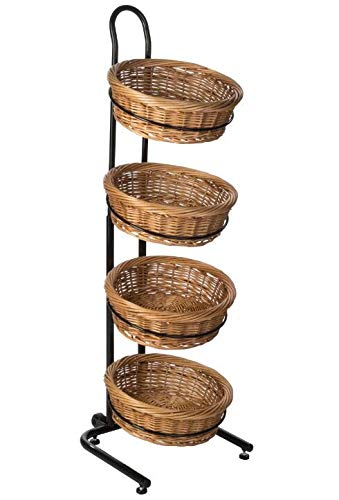Amazon.com: FixtureDisplays® Round Basket with Wire Frame