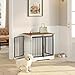 Hzuaneri Hundekäfig Möbel, 69 cm Hundebox, 2 Türen, Moderne Hundekäfig Indoor für kleine/mittlere/große Hunde, Beistelltisch, Hundebox für Zuhause 69 × 49 × 64,5 cm, Weiß Braun DFC84314B