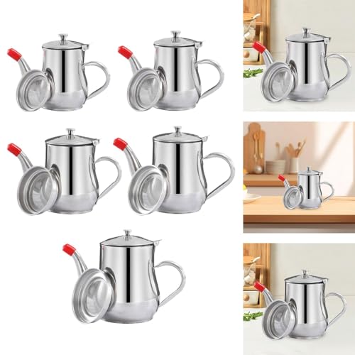 Image of ZOOMELLA Oil Pot Kitchen Storage Oil Strainer Container for Kitchen Grease Restaurant 13oz