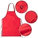 Yaomiao 4 Pieces Kids Apron with Pocket Children Adjustable Chef Apron for Cooking Baking Painting (Green, Orange, Red, Blue,S for 2-6 Age)