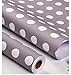 Papel pintado de vinilo autoadhesivo con lunares morados para armarios, estantes, aparador, cajones, muebles, paredes, 60 x 377 cm