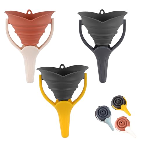 Imbuto Cucina,Mengger 3 Pezzi Imbuti Pieghevoli in Silicone,Imbuto Piccolo Multifunzione,Mini imbuto Portabilità,Adatto per il Trasporto di Liquidi Polveri e Granuli(Multicolore)