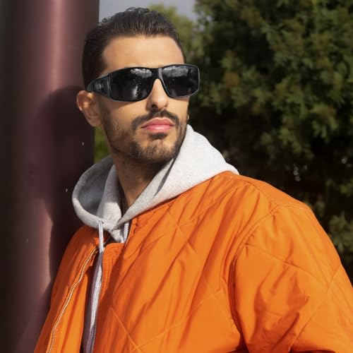 Image of VIEWBETTER Polarized Fit Over Glasses Sunglasses for Men Wrap Around Shades UV Protection Wear Over Eyeglasses SG0312