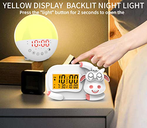 Kids Dedroom Alarm Clock,Digital Simulation Large Screen Display Kids Sleep Learning Clock Cute Shape With Recording Children's Day, Christmas Birthday Gift #TOP4