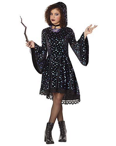 Disfraz completo de bruja para niñas talla extra grande miniatura 1