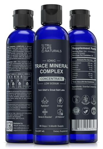 Trace Mineral Complex – 8 oz (96 Servings) – 72+ Ionic Minerals Concentrate/Magnesium, Chloride, Boron, Potassium/Supports Hydration & Electrolyte Balance - Image 2