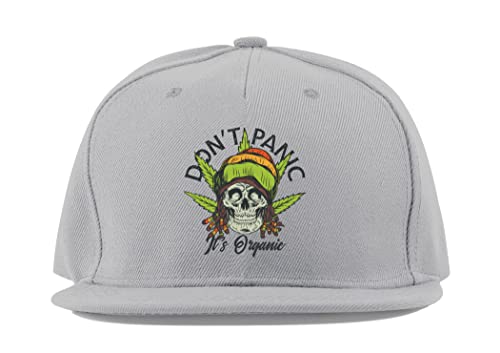 Casquette Rasta Skull en coton avec visière plate respirante et confortable