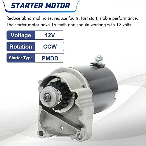 KEDAKEJI Starter Motor Compatible With Briggs V Twin 14HP 16HP 18HP with Replace OE Part # 393017 498148 394674 394808 497596 399928 495100