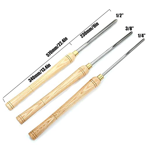 Cincel Bowl Gouge para Tornear Madera Mango Ash 13.4 in miniatura 2