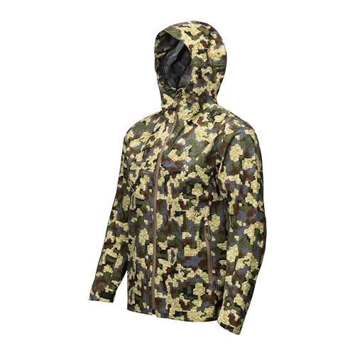 FORLOH Men's Airalite Rain Jacket - Lightweight Waterproof Rain Coat | Breathable, Packable, Fishing & Hunting Jacket (Large, Deep Cover)