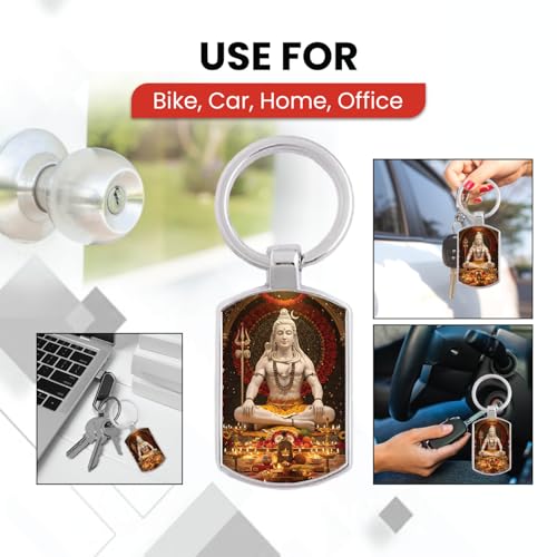 Image of Stylish Metal Keychains with Permanent Glossy Print - Inspirational Quotes & Spiritual Designs - Perfect Key chains for loved ones, Personal Use, Gifts & Return Gifts