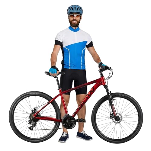 Image of CROW - Road Runner 21 Speed | Hybrid Cycles for Men | Cycle for Adults /Boys | Suspension & Disc Brake Hybrid Bike | Ideal for 15+ Years, Bicycle for Men Adult /Unisex