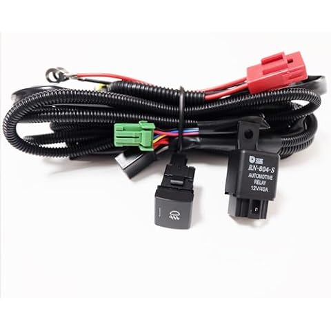 GFJMC H11 H8 880 881 Fog Light Wiring Harness Socket Wire Connector for 2005-2022 Toyota Tundra Tacoma 4Runner RAV4 Prius for Scion with 40A Relay & ON/Off Switch Kits LED Fog Driving Light Cover