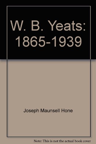 W.B Yeats 1865-1939 B000VGGMIC Book Cover
