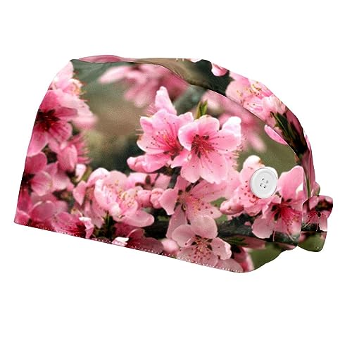 Chapeaux de travail pour hommes fleurs de pêcher VERED casquettes de travail ajustables femmes x2
