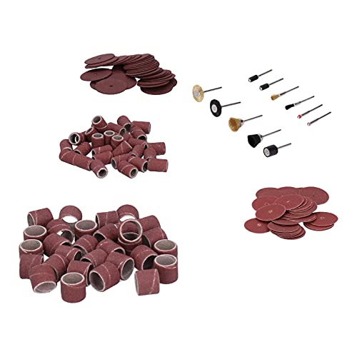 Sanding Set Mandrels Bands Brushes Angle Grinder Accessory Kit High Efficiency Polishing Tools for Metal Non Metal Materials Microelectronics Industries 60 Sanding Bands 11