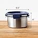 LunchBots Stainless Steel Salad Bowl with Click On Lid Lunch Containers for Adults and Children Reusable Lunch Container with a 6 Cup Capacity - 48oz, Navy Blue Lid