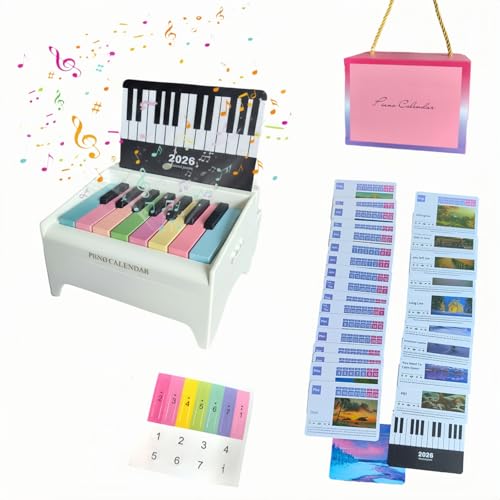 Playable Mini Piano Calendar 2026 -Weekly Desktop Musical...