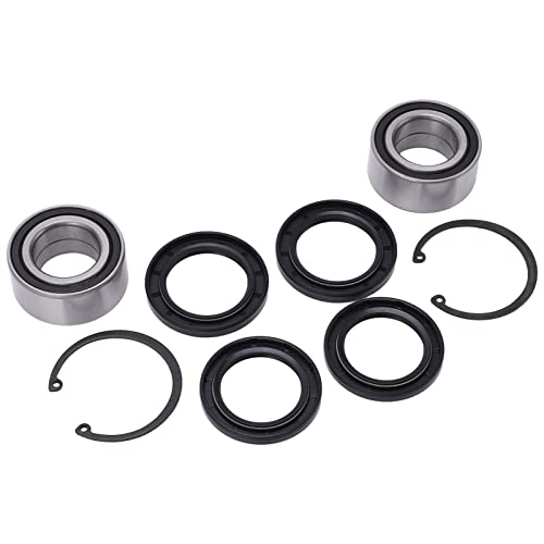 Wakects Kit de Joints de Roulement de Roue en Acier, Roulement de Roue de VTT 91051 HA7 651, 2 Roulements, 4 Joints, 2 Circlips pour Remplacement de Moyeu