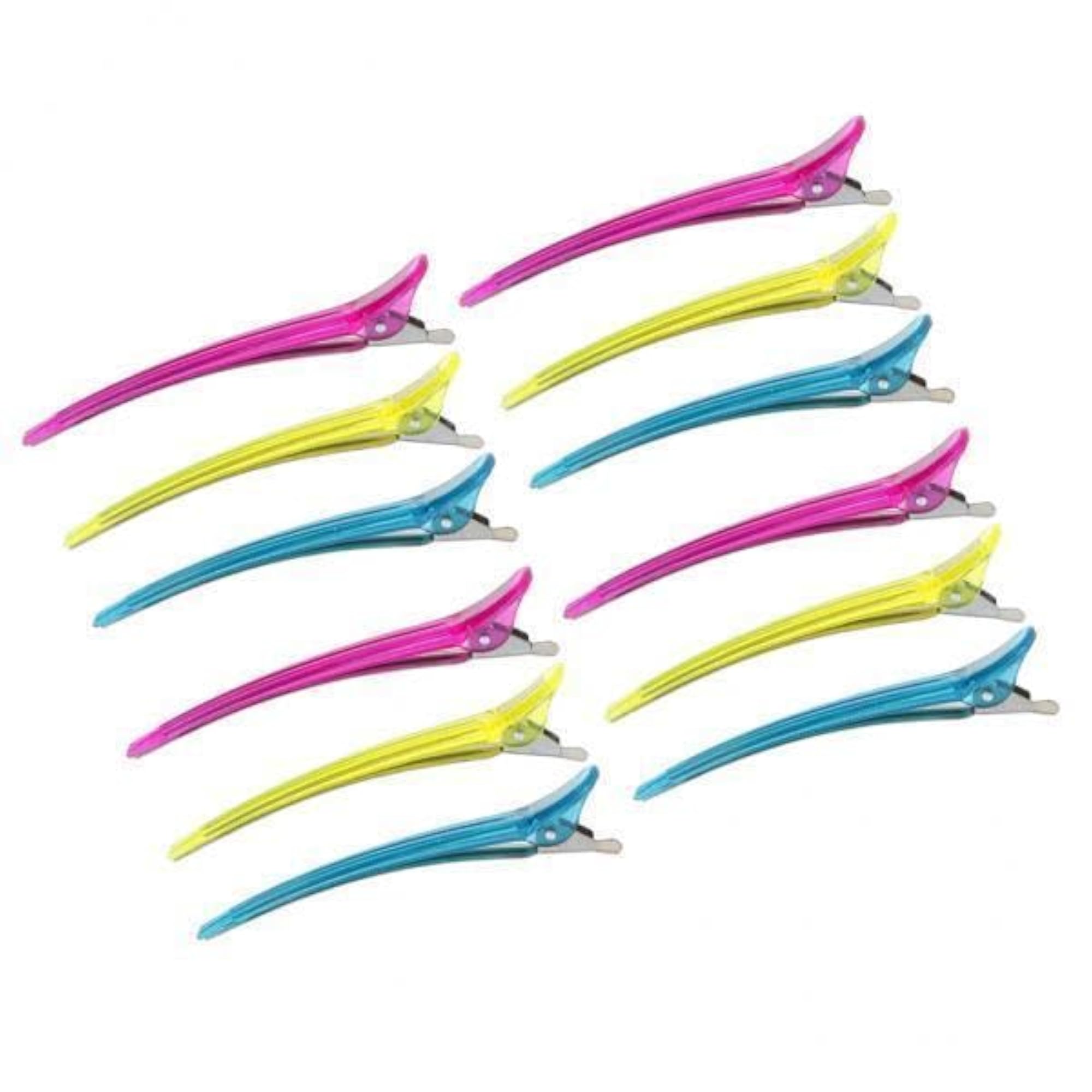 Metal Salon Hair Clips, Pack of 12