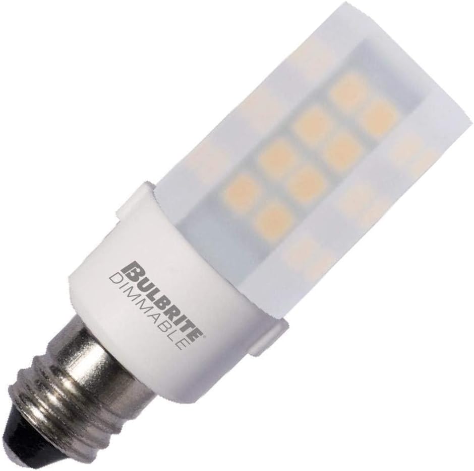 Bulbrite KX60FR/E12 60-Watt Dimmable KX-2000 Krypton/Xenon T3, Candelabra Base, Frost [4 Pack]
