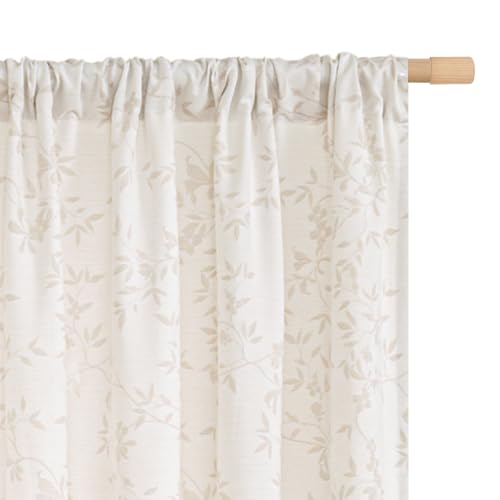 BGment Chenille Leaf Curtains for Living Room, 84 Inch Length 2 Panels Set