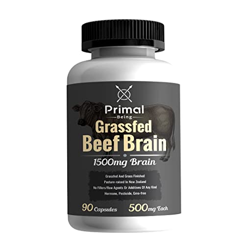 Primal-Being-Grassfed-Beef-Brain-Supports-Memory-Mood-Focus-Energy-Cognitive-Health-90-Capsules-1500mg-per-Serving