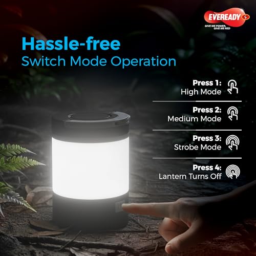 Image of Eveready Zaplite HL87, 5.5W Rechargeable Lantern + Mosquito Killer with UV LED Light, in-Built Powerbank, 360 Illumination, Portable & Durable, USB Type-C Charging, Powered by Li-ion Battery
