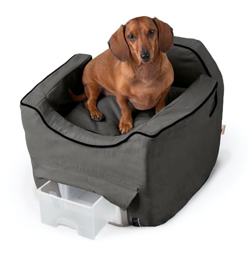 Snoozer Luxury Lookout Pet Car Seat, Small Luxury II, Anthracite with Black