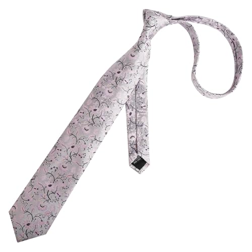 Image of Alizeal Mens 3.15inches Leaf Flower Pattern Tie Set | Floral Pattern Pocket Square Perfect for Fall Winter Business and Holiday Events