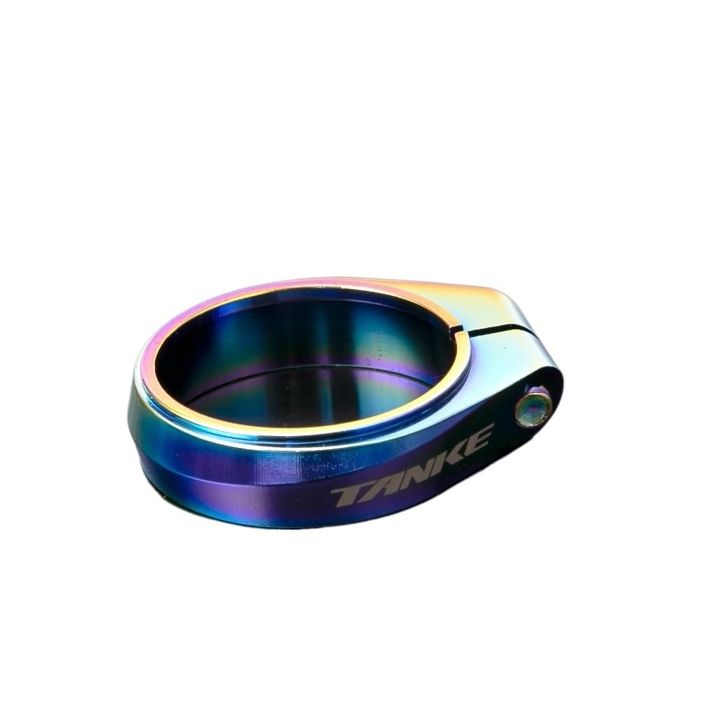 Bike Seat Clamp MTB Road Bike Seat Post Clamp 31.8 34.9mm Mountain Aluminum Alloy Ultralight Mountain Bicycle Seatpost Clamps Cycling Part Seat Post Clamp(TS32-34.9mm colorful)