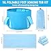 FillTouch 12 Pcs 15L Foldable Foot Soaking Tub Kit Portable Foot Bath Tub for Soaking Feet with Towel and Storage Bag Soak Spa Bucket for Travel Camping (Blue)