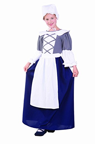 RG Costumes Colonial Peasant Girl, Child Medium/Size 8-10 Multicolor