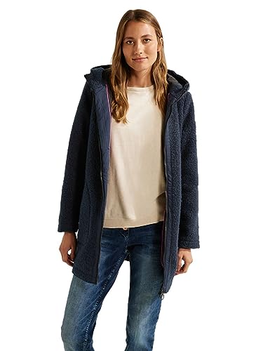 Cecil Damen B100800 Mantel in Wolloptik, deep Blue,XL