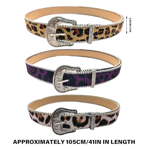 Leopards Print Belt Adjustable Belt Velvets Waistband Unisex Belt Trendy Waistband for Men and Women4