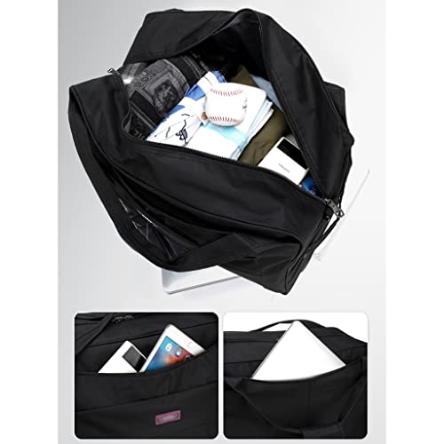 Portable Waterproof Rolling Duffle Bag With Wheels, Unisex-Adult Mobile Carry On Luggage Tote Suitcase Lightweight Travel Trolley Bag Overnight Weekender Bag For Women Men ( Color : Purple , Size : La2