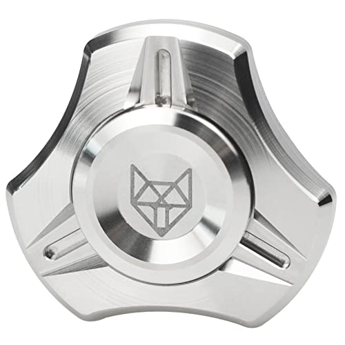 Image of FREELOVE Premium Metal Fidget Spinner for Adults, Stainless Steel Heavy Silent Spinner with Precision Bearing, Small Office Desk Toy & EDC for Stress Relief Focus ADHD, Mini Silver