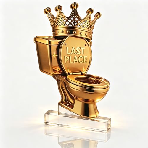 YUJUE Toilet Bowl Trophy - Acrylic Toilet Seat Last Place Trophy Award Loser Trophy Prize Gift for Tournaments School Competitions Sports Events Teams